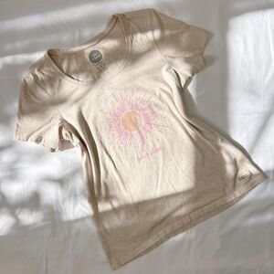 life is good | size m | women's oatmeal sunburst t-shirt